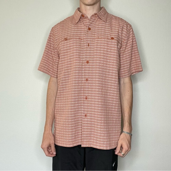 The North Face short sleeve button up shirt plaid Hawaiian - Picture 2 of 8